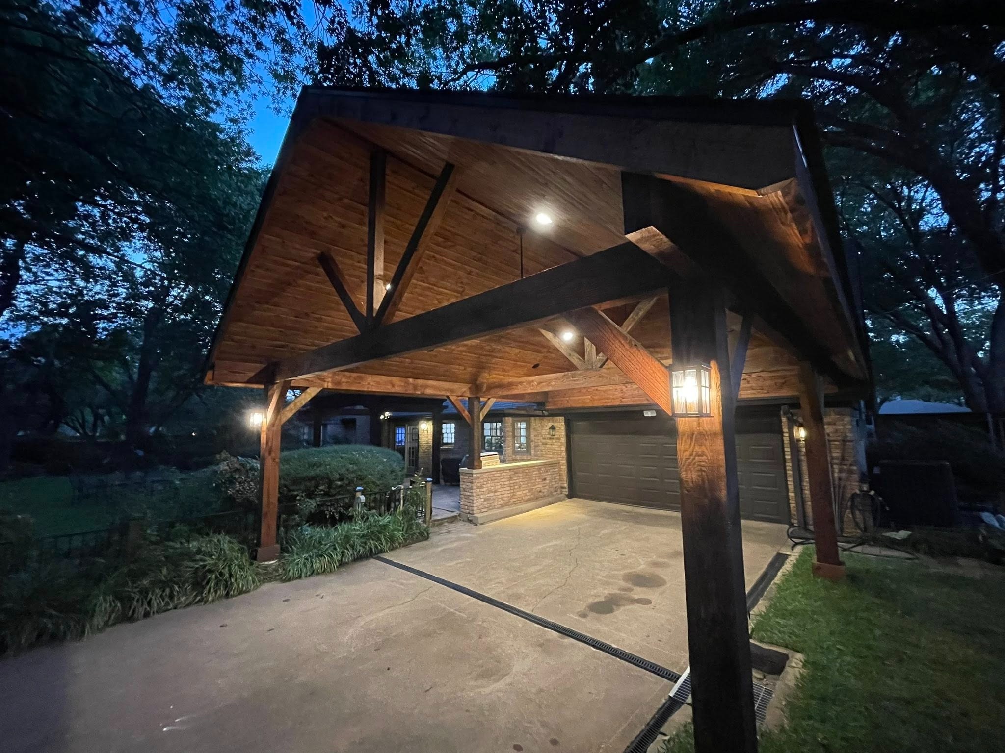 Timber-frame carport project