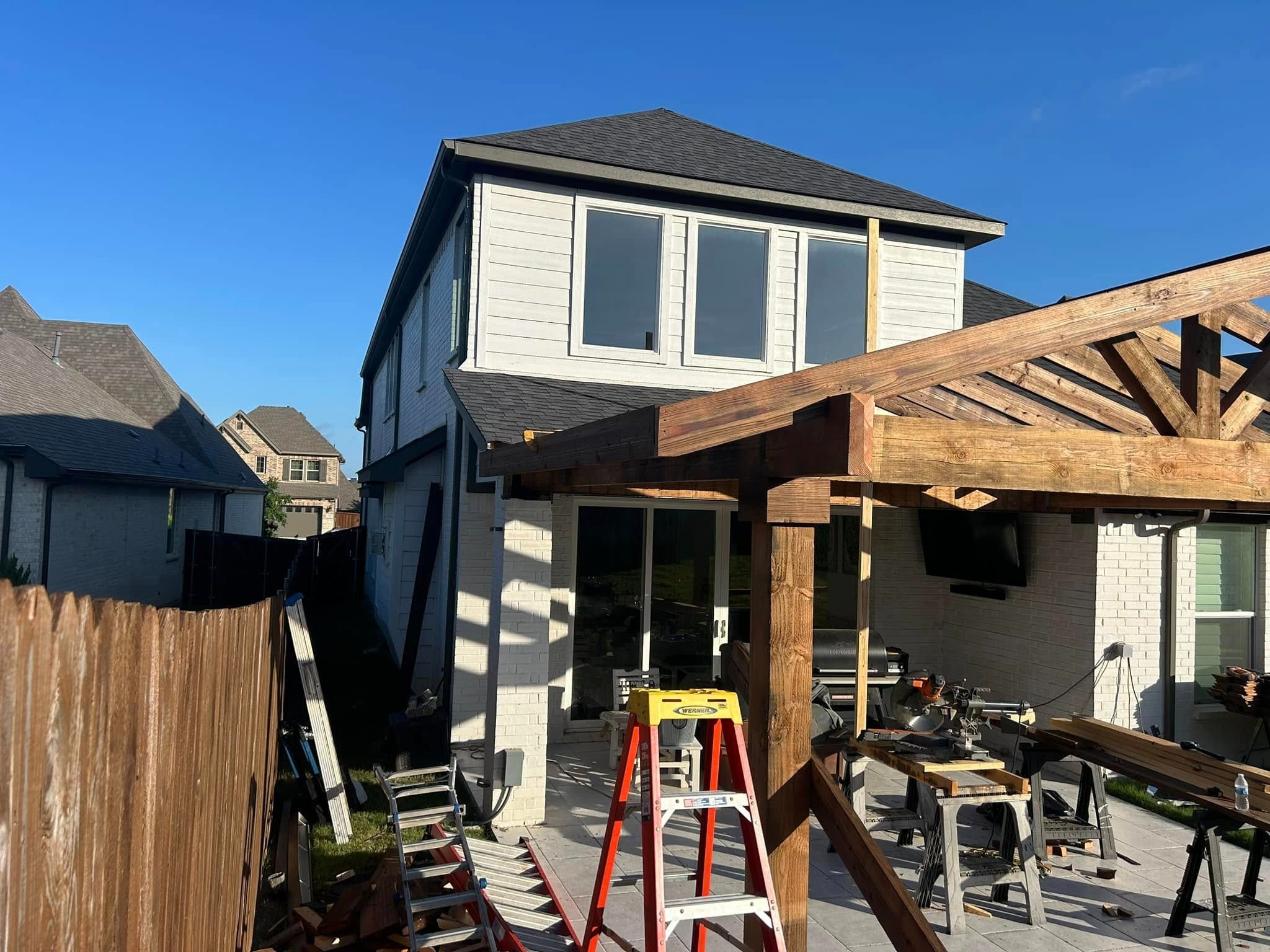 Construction — side angle of two-story home
